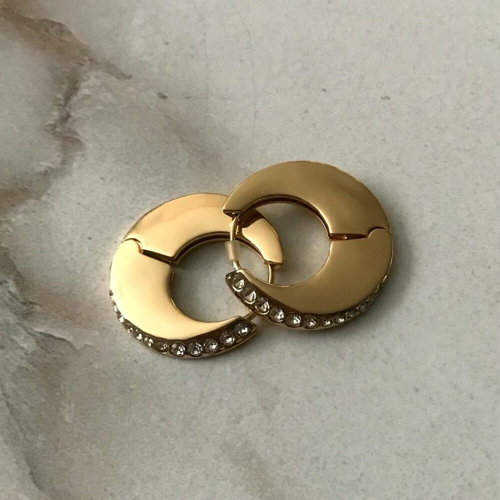 Never Worn | Vince Camuto | Hoop Earrings | Embellished Modern Classic